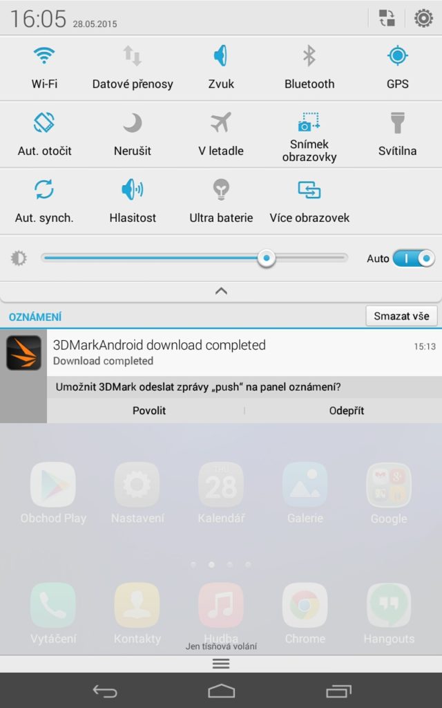 Huawei MediaPad T1 přepínače