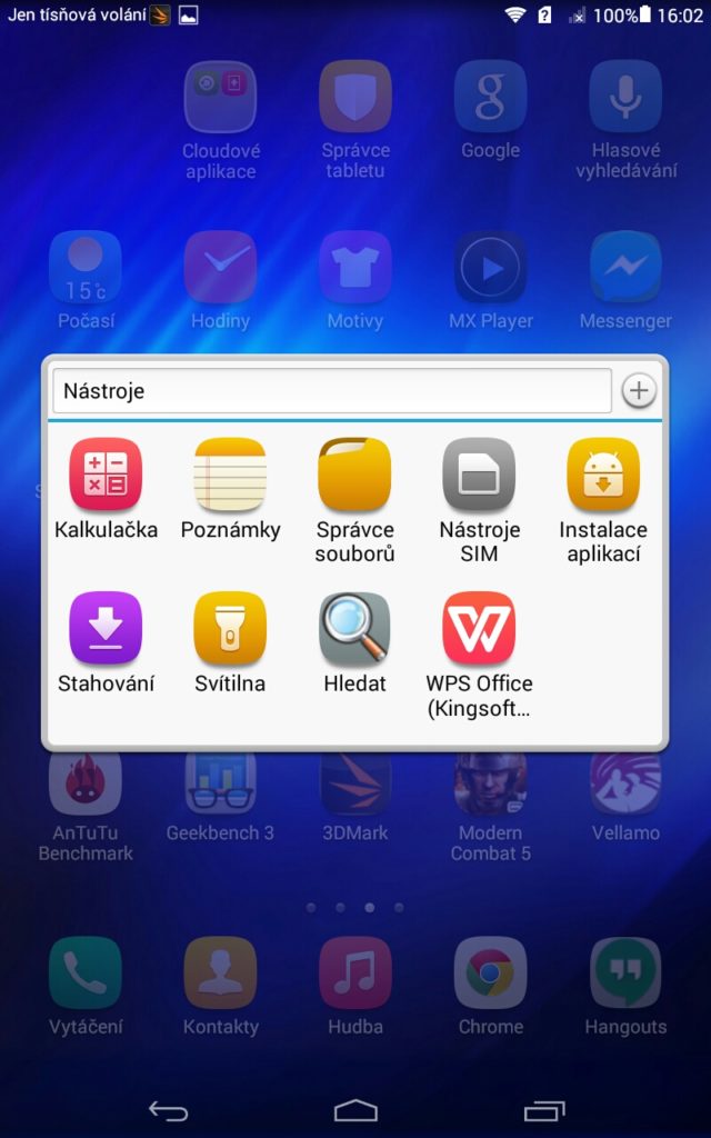 Huawei MediaPad T1 složka