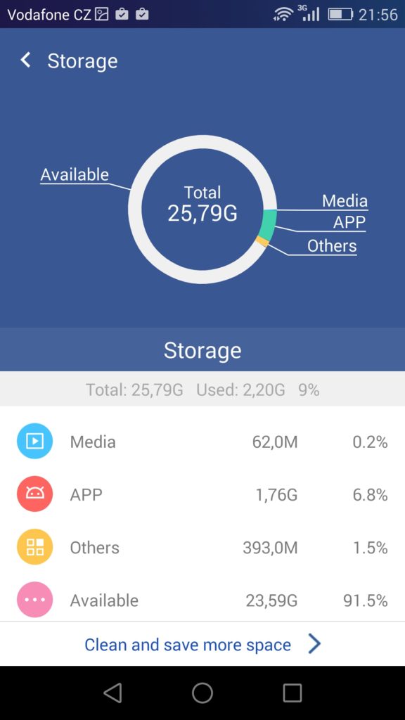 anroid aplikace UC cleaner 2