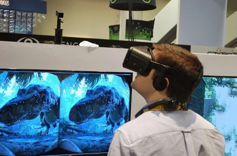 crytek virtual reality oculus rift gdc 2015 cryengine back to dinosaur island 4