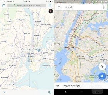 iOS vs. Android Mapy 2