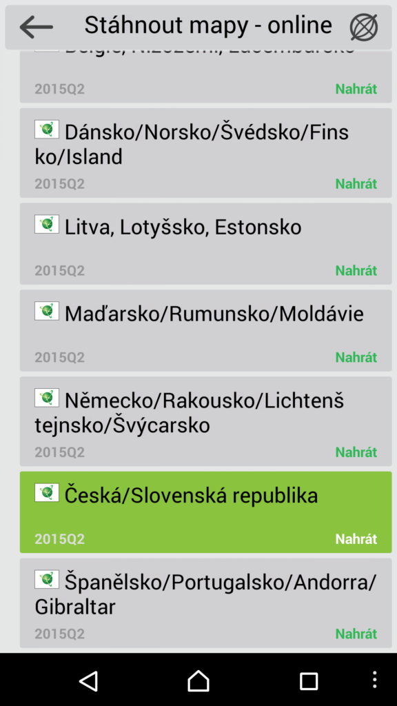 Výběr podkladů ke stažení