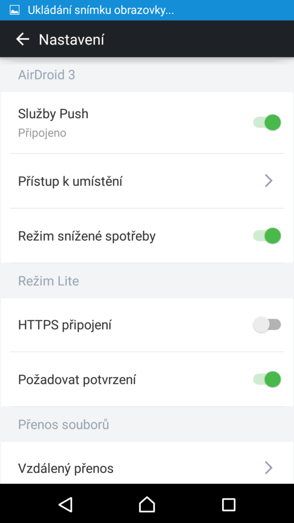AirDroid - Android v počítači