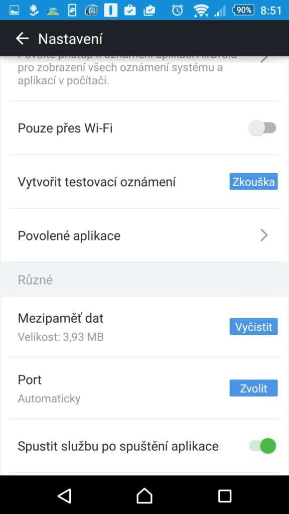 AirDroid - Android v počítači