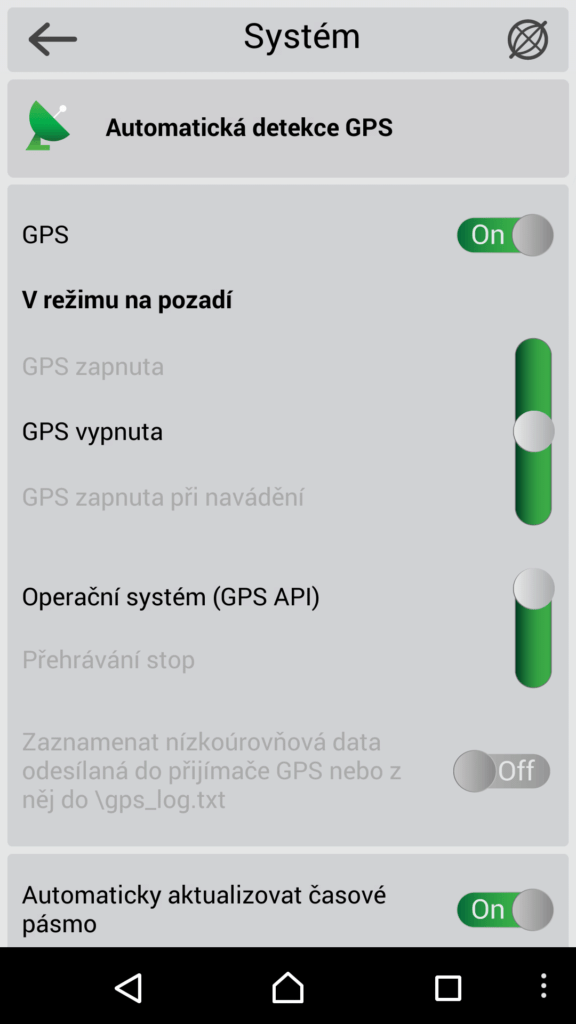 Sekce Systém