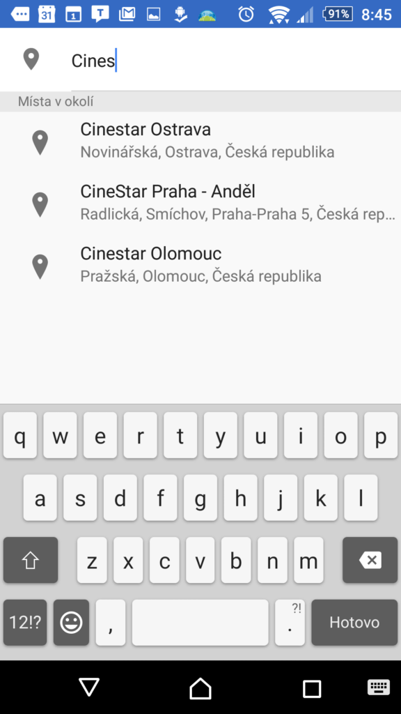 Zadávejte polohu událostí