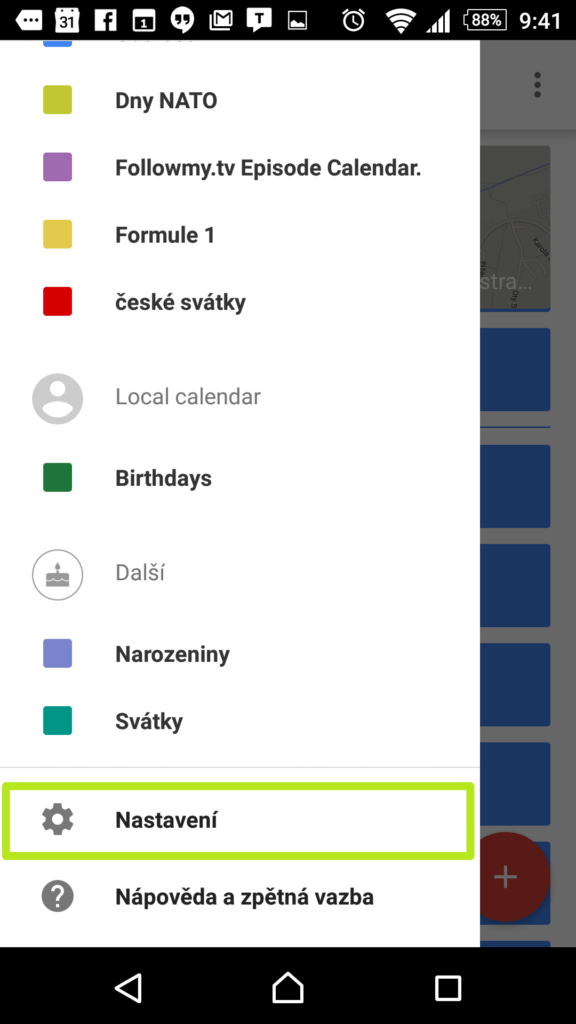 Vstupte do nastavení