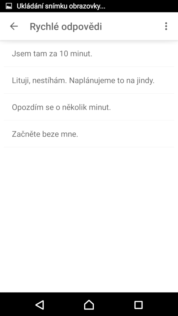 Upravte si rychlé odpovědi