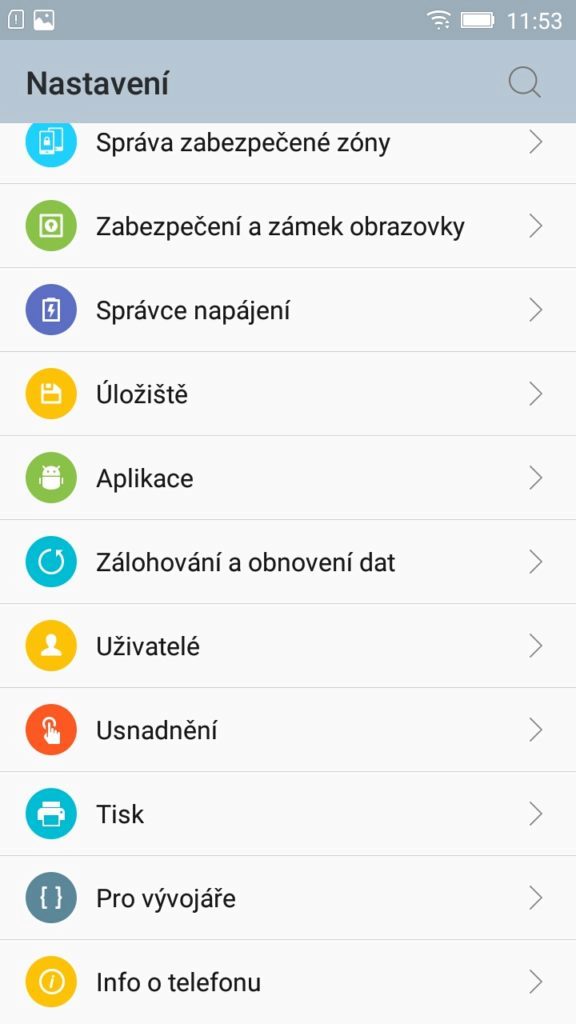 Lenovo A7000 nastavení 3
