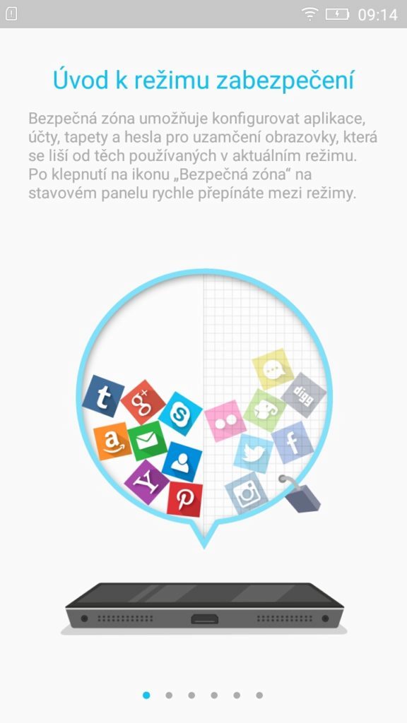 Lenovo A7000 zabezpečení