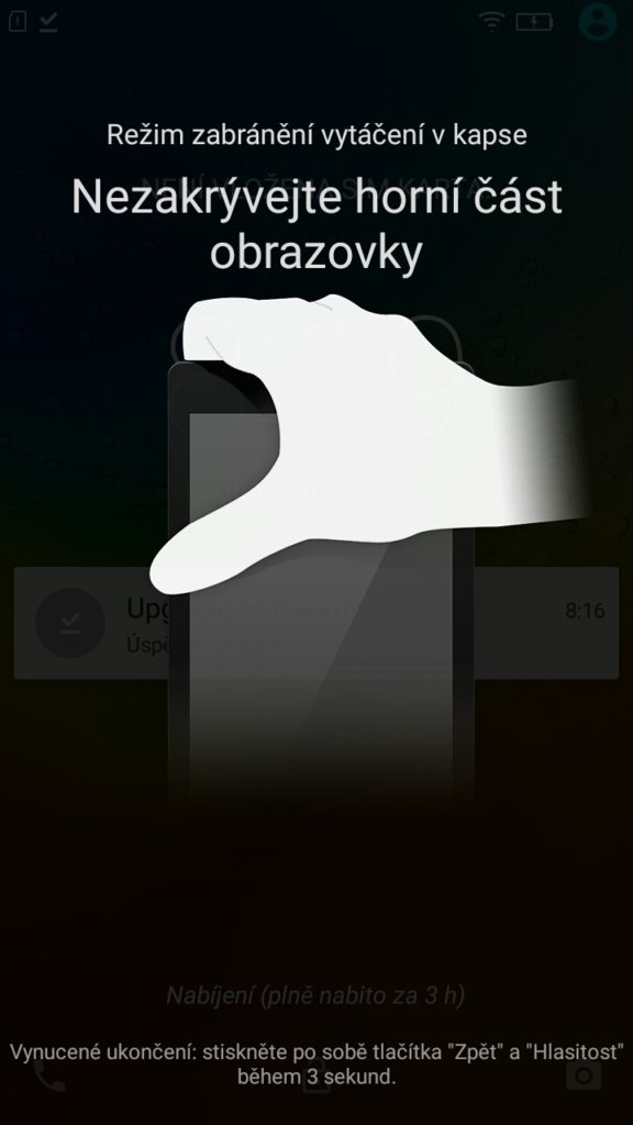 Lenovo A7000 zakrytá obrazovka
