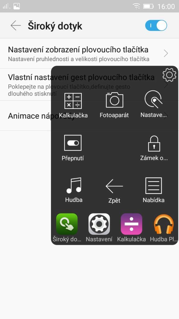 Lenovo A7000 široký dotyk