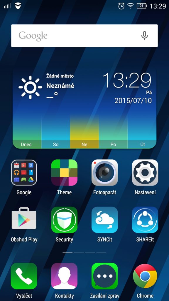 Lenovo P90 hlavní plochy 1