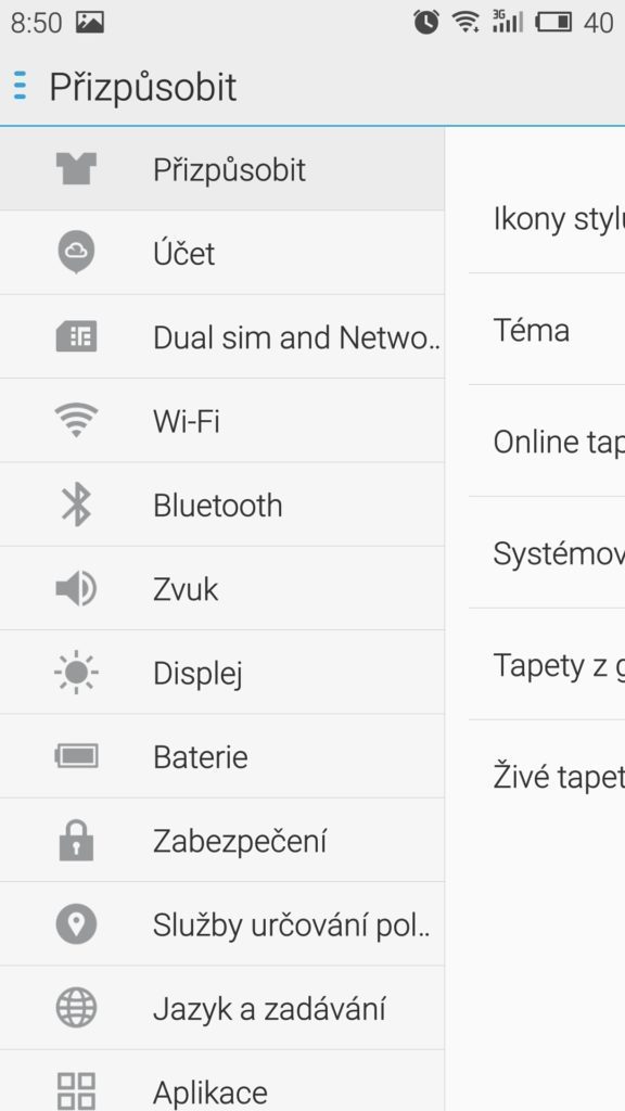 Meizu M2 Note nastavení