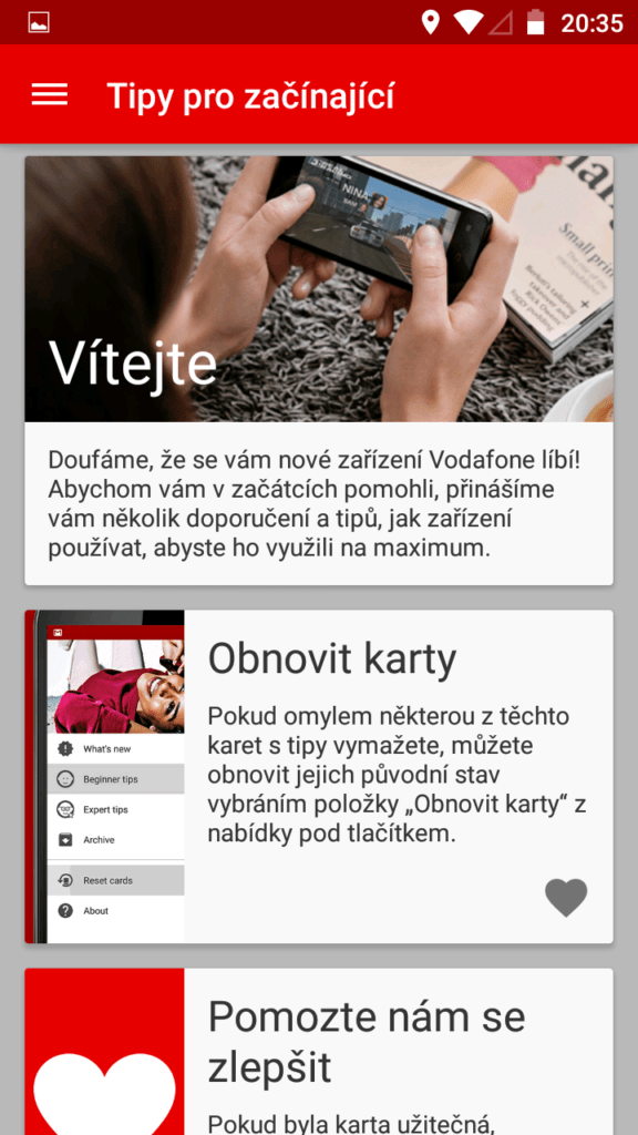 Vodafone Smart Prime 6 přiručka
