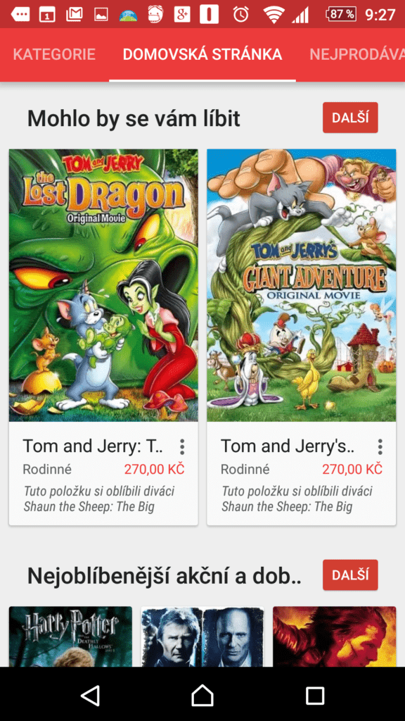 Sekce Filmy