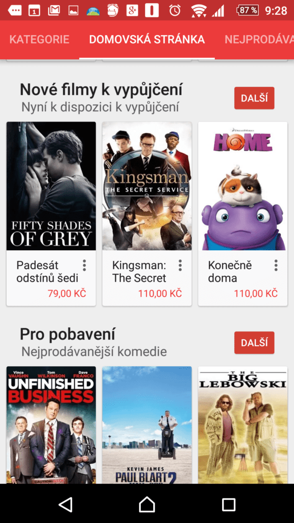 Sekce Filmy