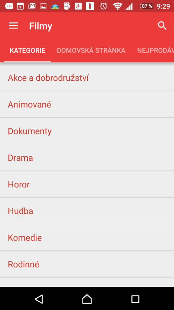 Kategorie filmů