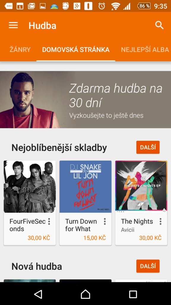 Sekce Hudba