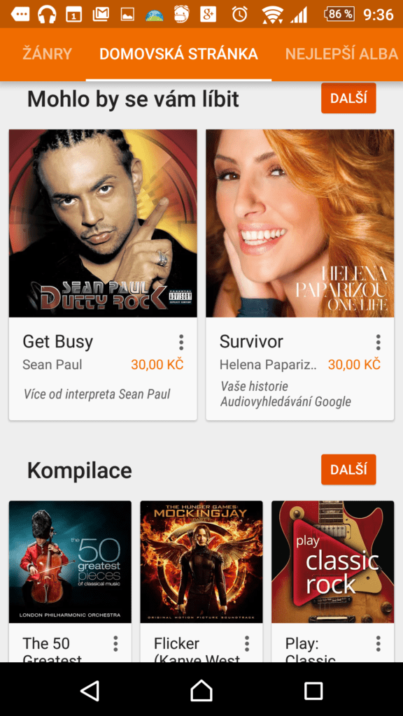 Sekce Hudba
