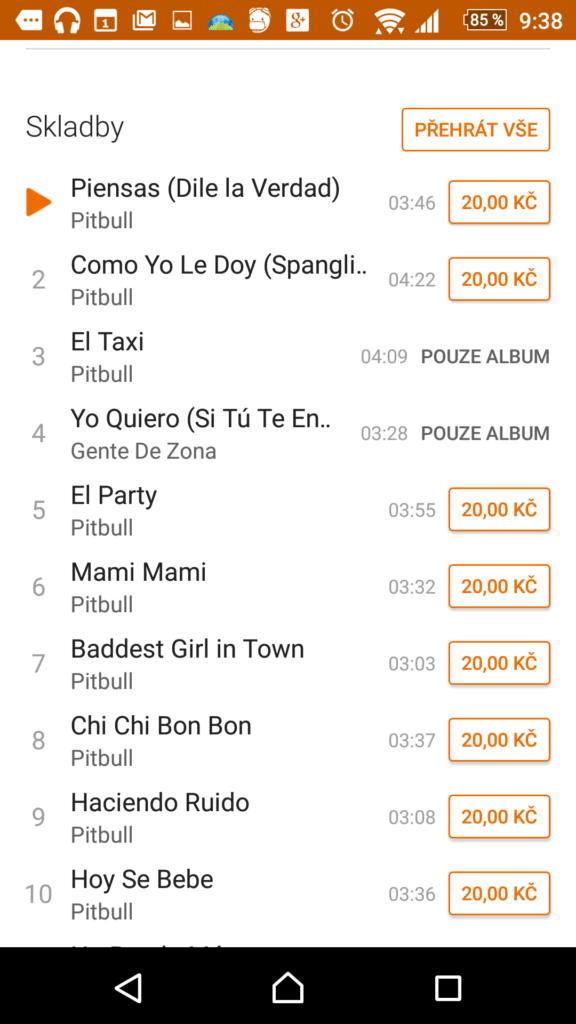 Poslech ukázek a nákup skladeb