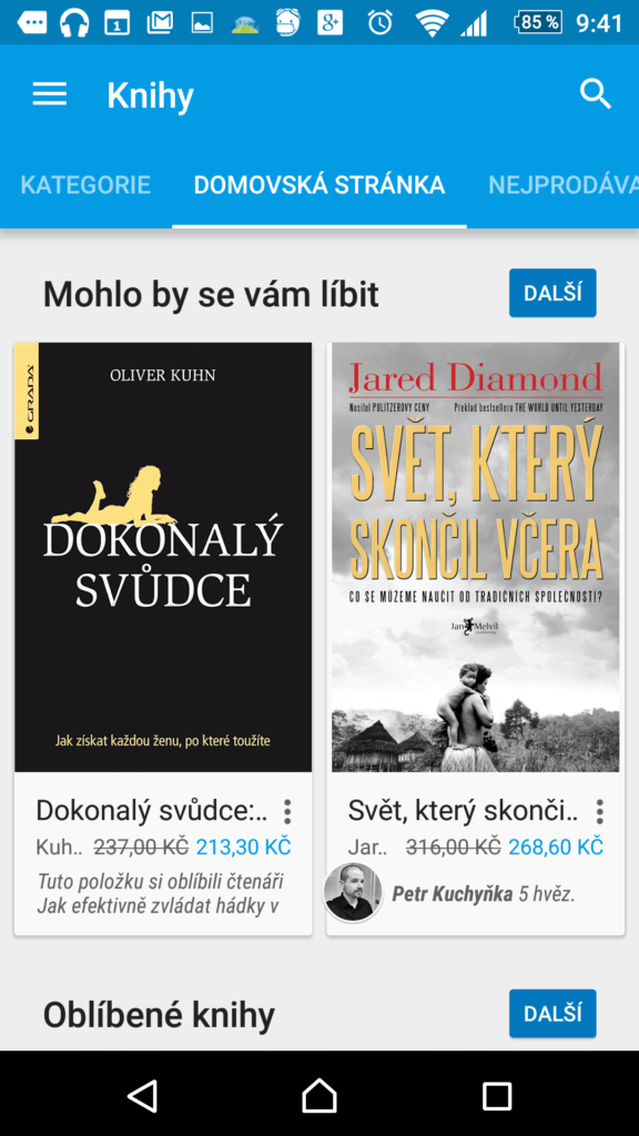 Sekce Knihy