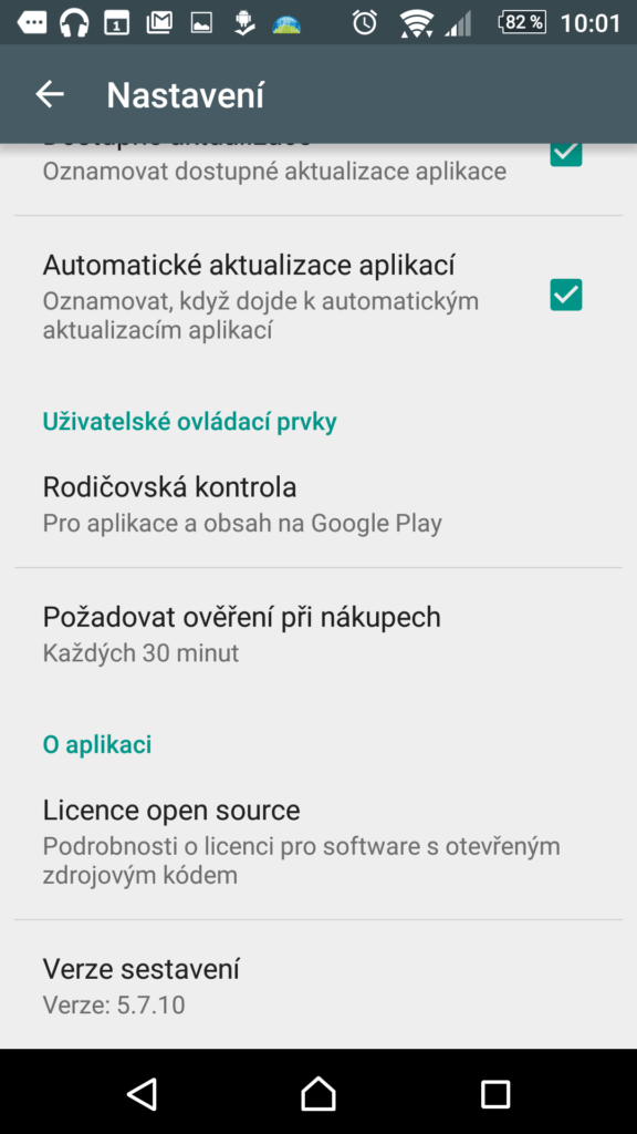 Možnosti nastavení