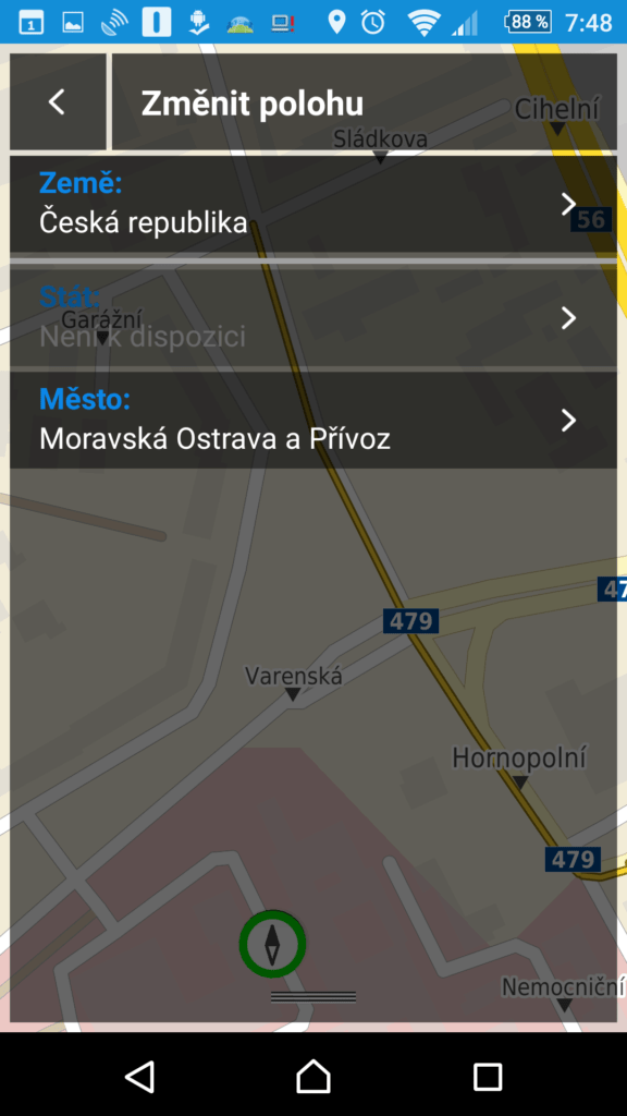 Výběr bodu, kolem kterého se hledá
