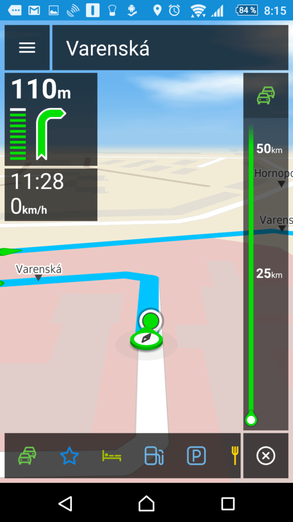 Zobrazované body zájmu v mapě