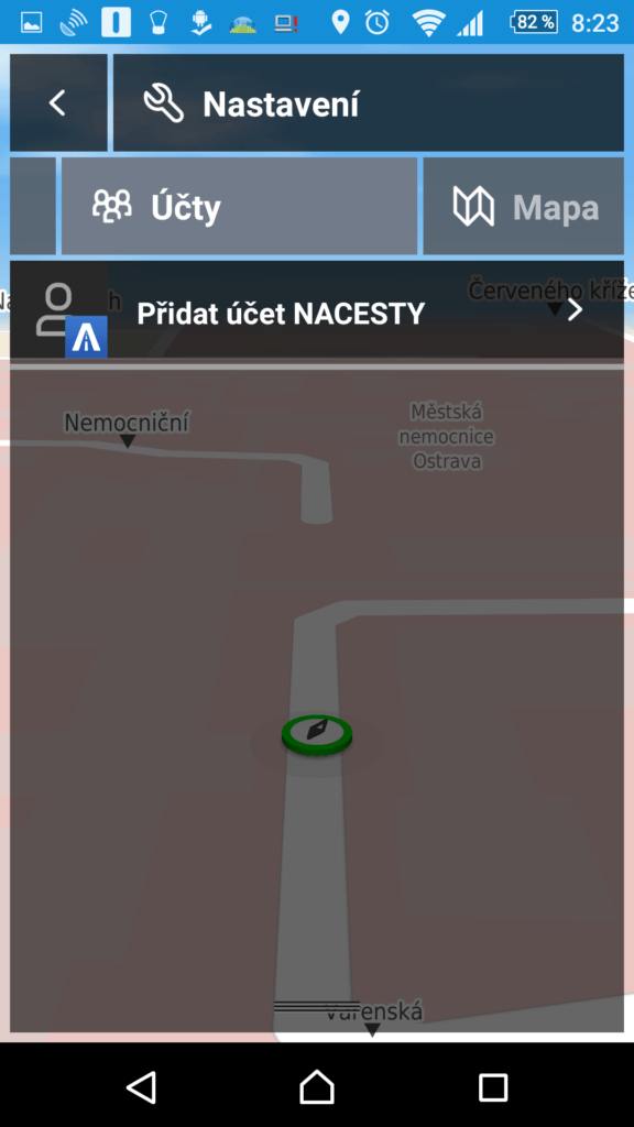 Nastavení účtu
