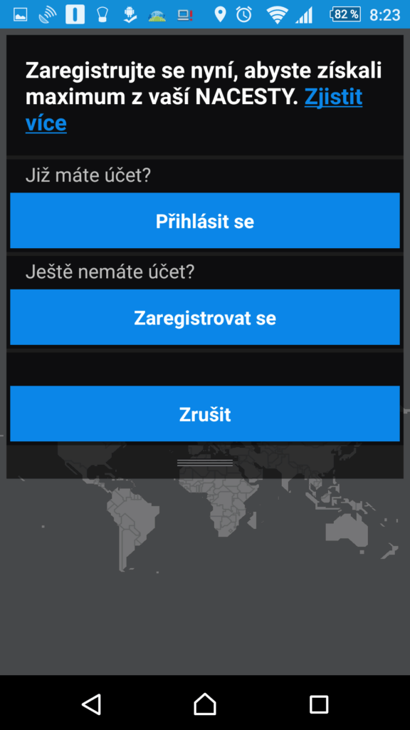 Přihlášení nebo registrace