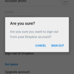 Odhlášení od služby Dropbox