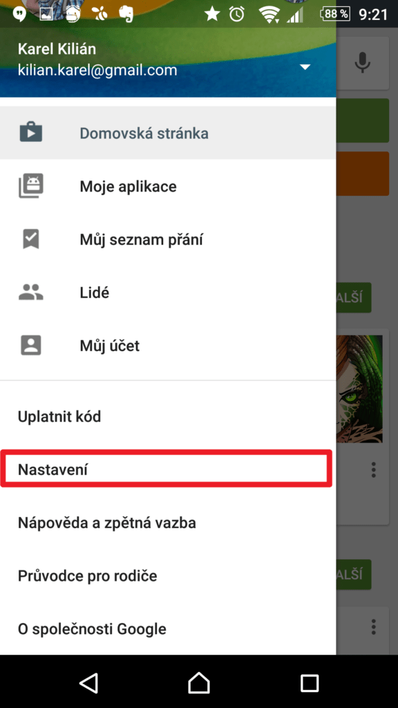 Nastavení