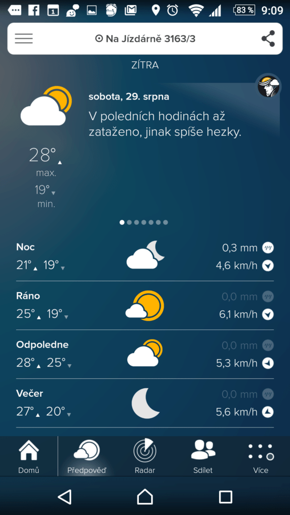 Předpověď na zítra
