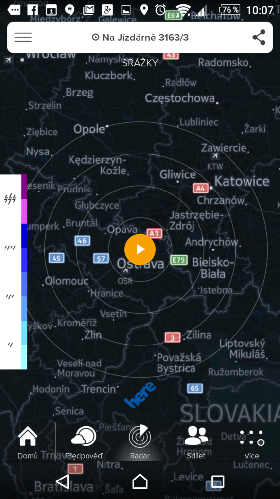 Srážkový radar
