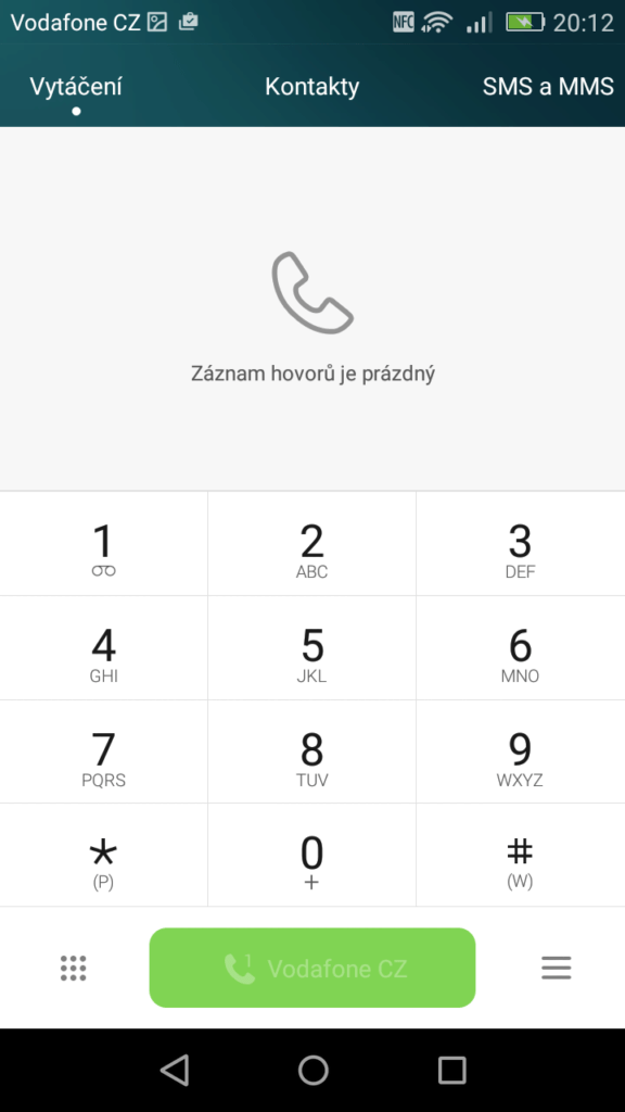 Huawei P8 Lite dialer