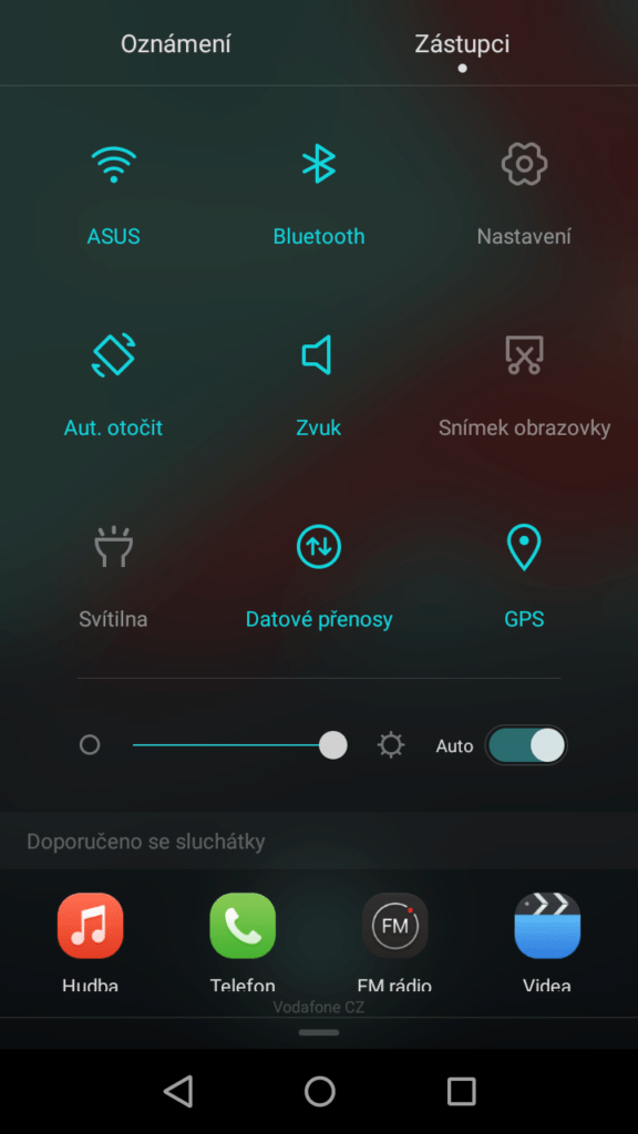 Huawei P8 Lite přepínače