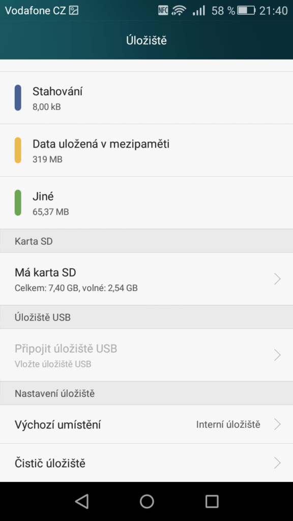 Huawei P8 Lite úložiště 2