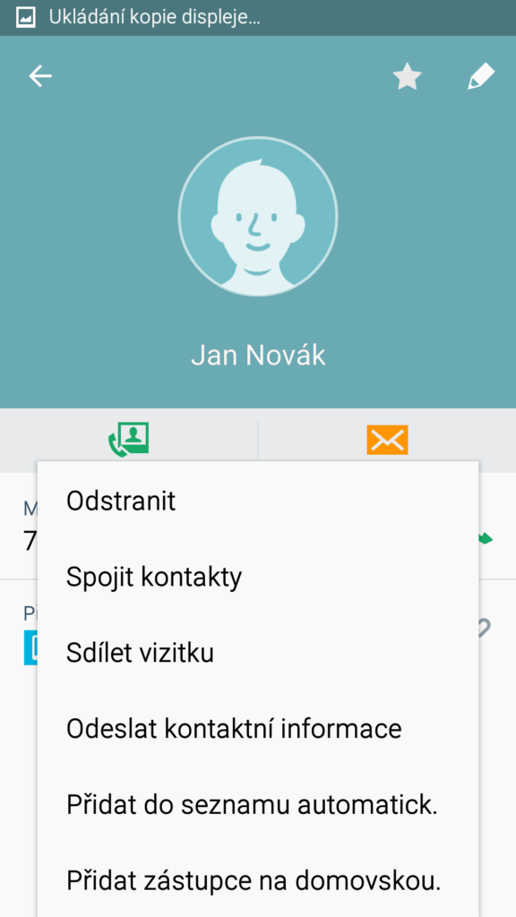 Sdílení kontaktů 2