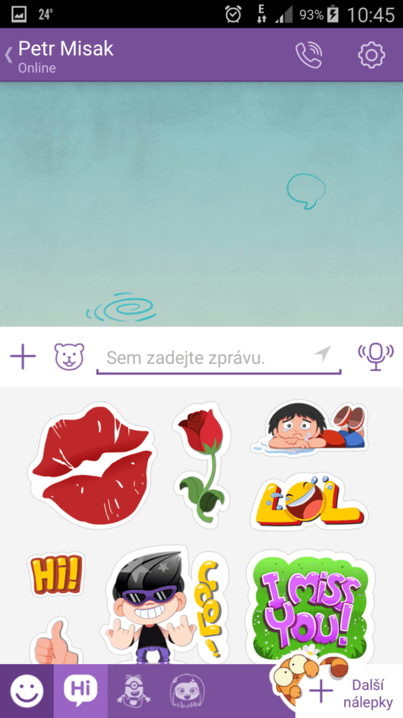 Viber chatování 1