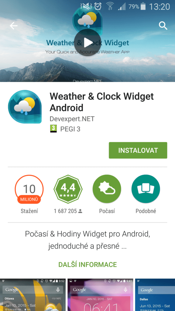 Widget Google play 1