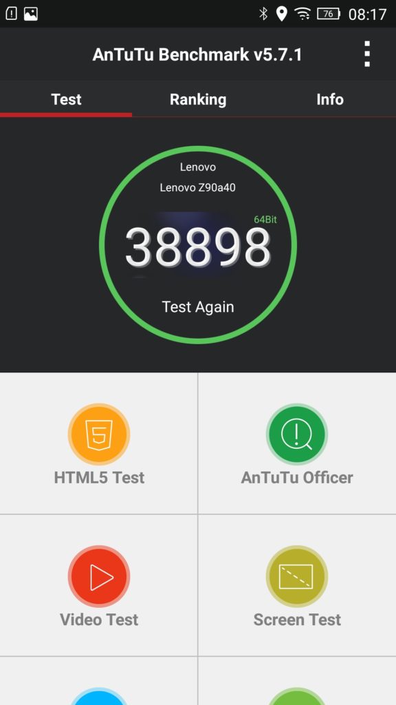 Lenovo Vibe Shot - antutu