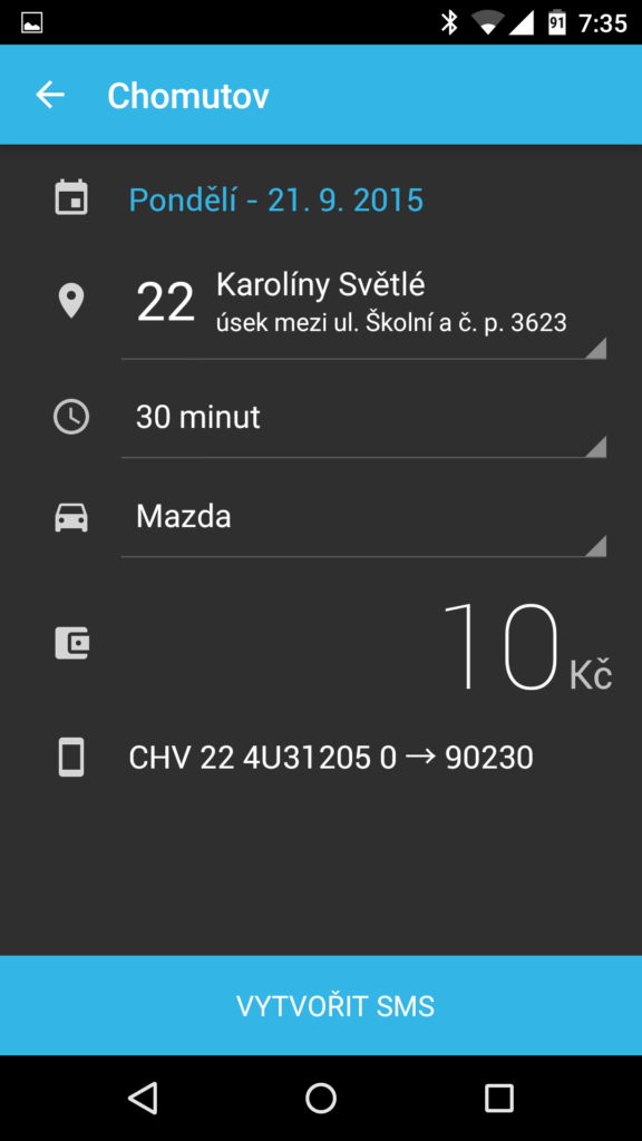 SMS ParkovaCzech Screenshot 4