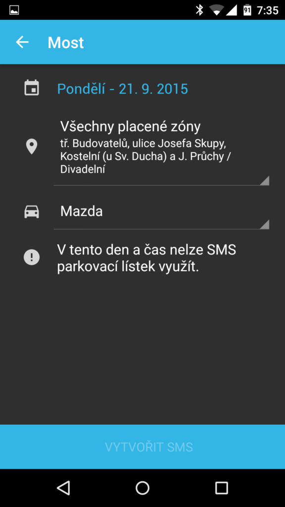SMS ParkovaCzech Screenshot 6