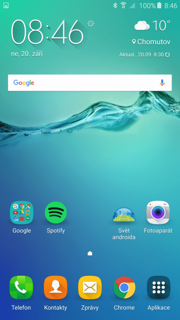 Samsung Galaxy S6 Edge Plus domovská obrazovka