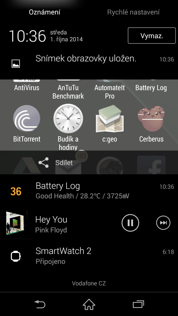 sony xperia z3 prostredi systemu android 4 4 4 5