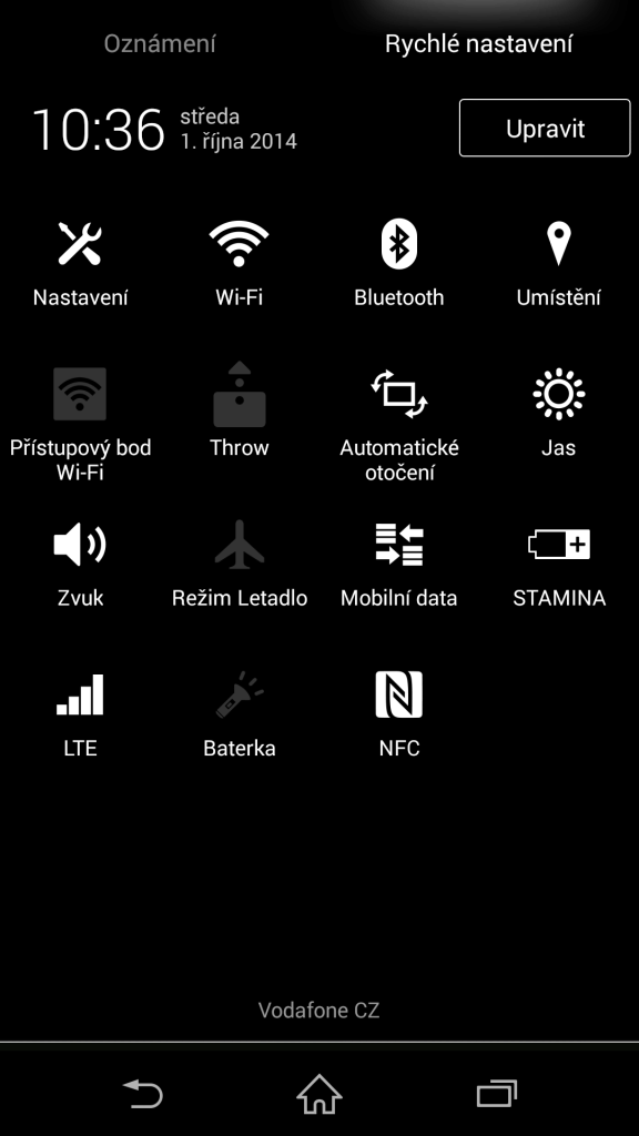 sony xperia z3 prostredi systemu android 4 4 4 6