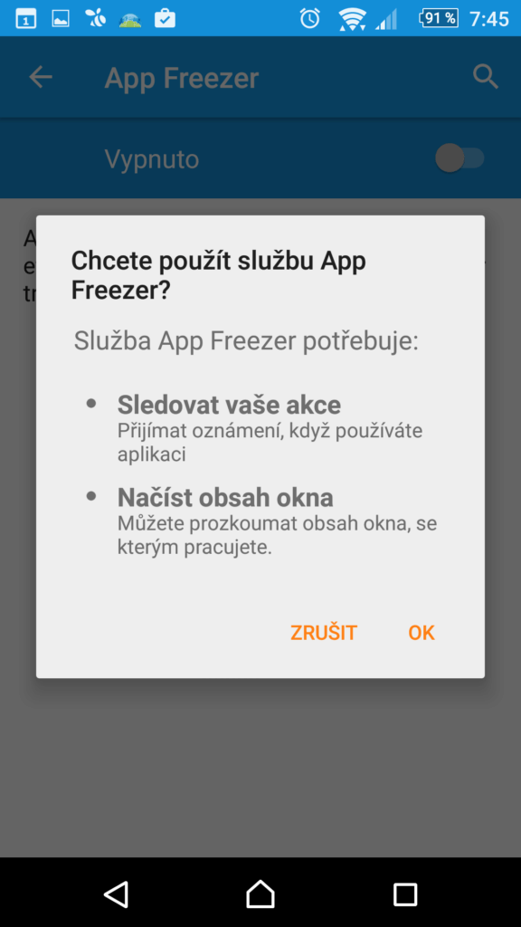 Nastavení přístupu k usnadnění