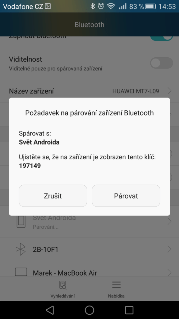 Android pro začátečníky Bluetooth 2
