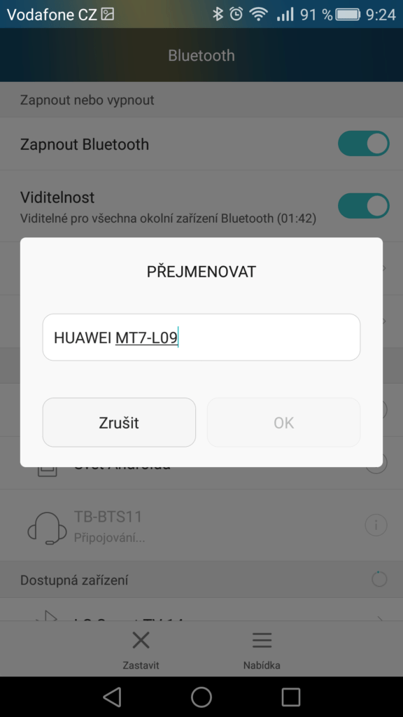 Android pro začátečníky Bluetooth 6